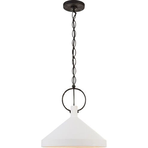 Suzanne Kasler Limoges 1 Light 16.5 inch Natural Rusted Iron Pendant Ceiling Light in Plaster White, Large