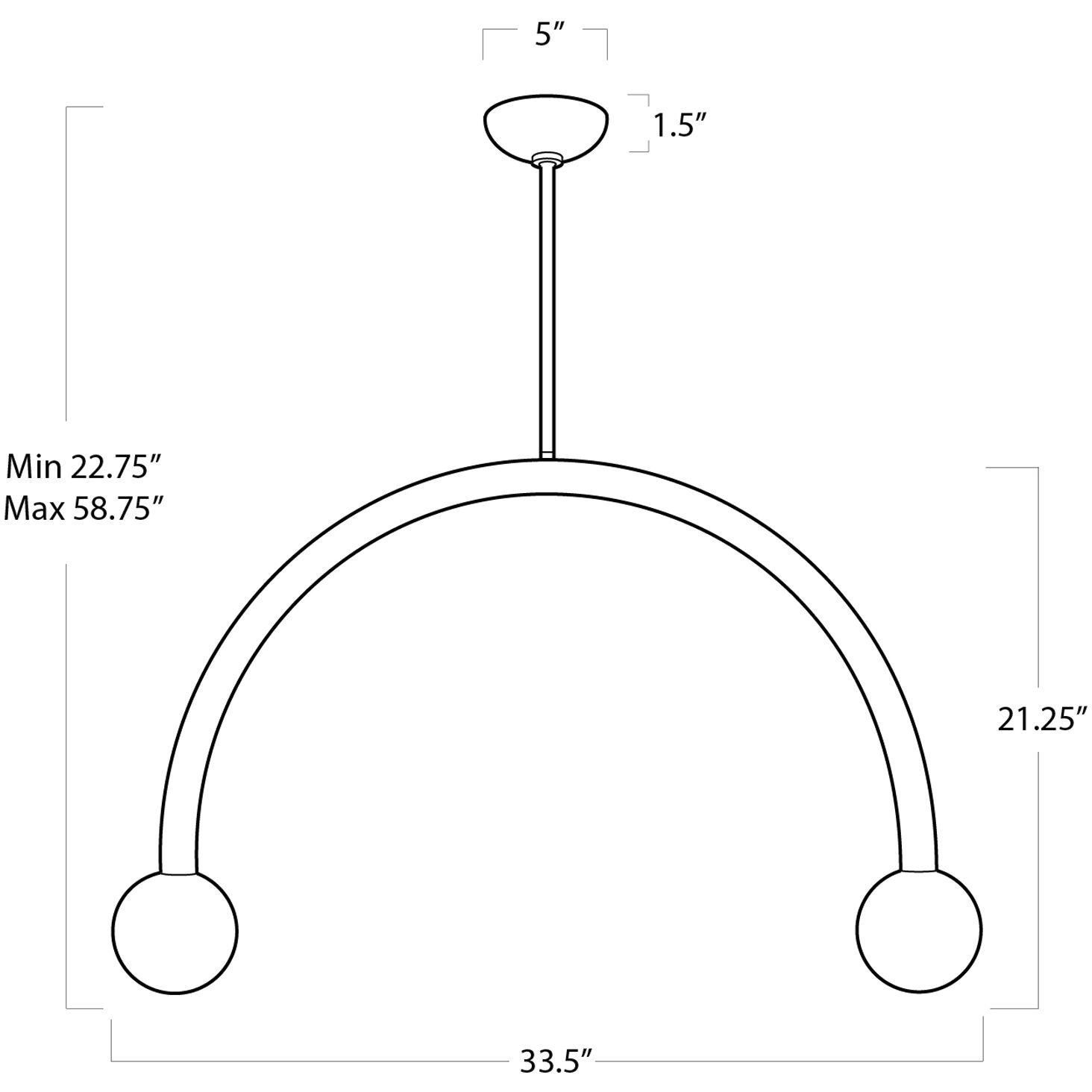 Happy LED 33.5 inch Oil Rubbed Bronze Pendant Ceiling Light, Large