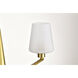 Lune 40 inch Vintage Brass Chandelier Ceiling Light