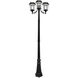 Victorian LED 87 inch Black Lamp Post Set 