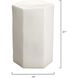 Porto 21 X 15 inch White Ceramic Side Table