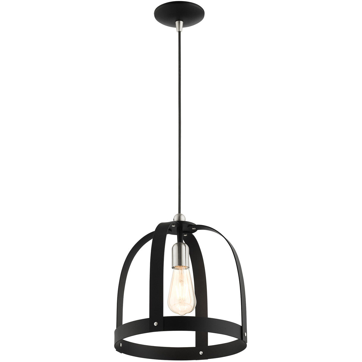 Stoneridge 1 Light 12 inch Textured Black Pendant Ceiling Light