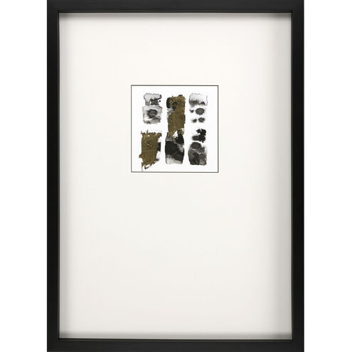 Mantra Black and Metallic and White Framed Art
