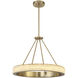 Divinely LED 29 inch Celeste Brass Chandelier Ceiling Light