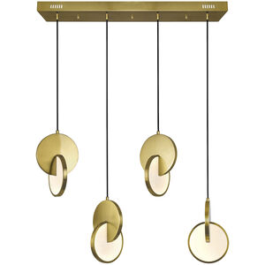 Tranche 35 inch Brushed Brass Island/Pool Table Ceiling Light