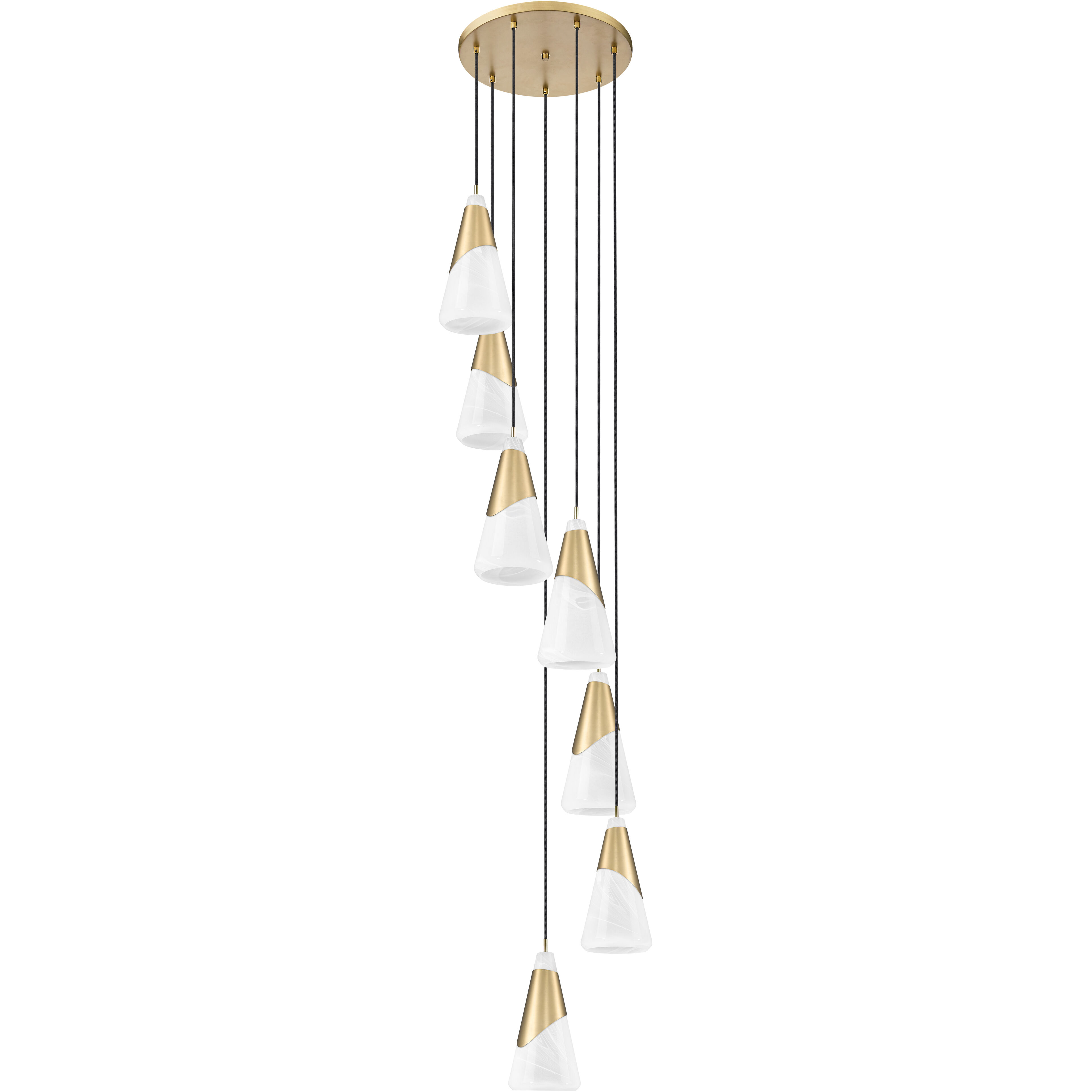 Aimie 7 Light 18 inch Modern Gold Chandelier Ceiling Light