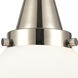 Franklin Restoration Caden 1 Light 8 inch Polished Nickel Flush Mount Ceiling Light in Matte White Glass