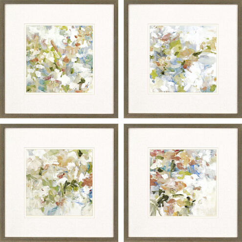 Abstract Multi and Green and Pink and White Framed Art