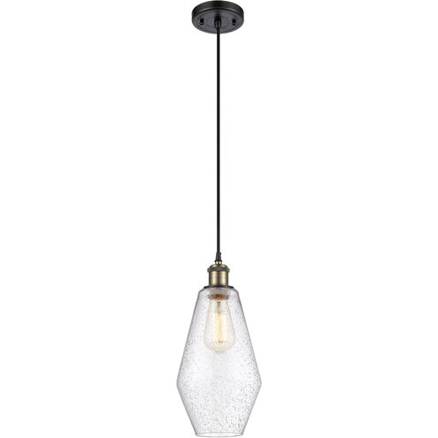 Ballston Cindyrella LED 7 inch Black Antique Brass Mini Pendant Ceiling Light