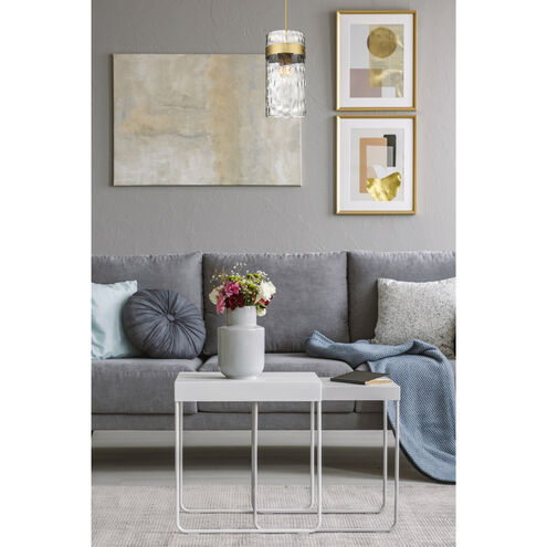 Fontaine 4 Light 13 inch Rubbed Brass Pendant Ceiling Light in Rubbed Bronze