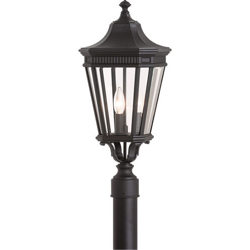 Cotswold Lane 3 Light 22.5 inch Black Outdoor Post Lantern, Small