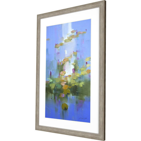 Waterside Blue and Green and Purple Framed Art