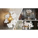 Bloome Wall Sconce Wall Light in Legacy Brass, Clear Handmade Glass