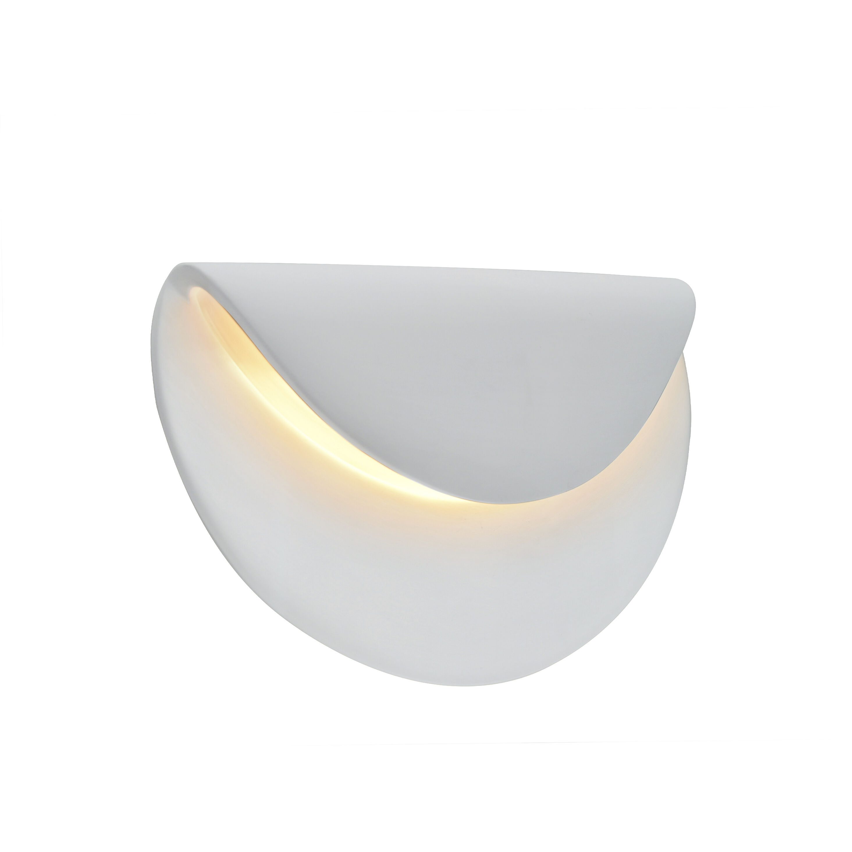 Ambiance Collection - Petal Wall Sconce Wall Light in Gloss White, Form+Finish+Function