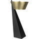 Claudius 25 inch 40.00 watt Black and Brass Table Lamp Portable Light