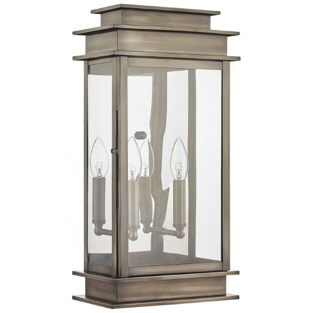 Princeton 2 Light 19 inch Vintage Pewter Outdoor Wall Lantern