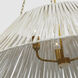 Marie Flanigan Corinne LED 36.25 inch Soft Brass Wrapped Hanging Shade Ceiling Light, Extra Large