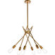 Lucca 6 Light 23 inch Brass Pendant Ceiling Light