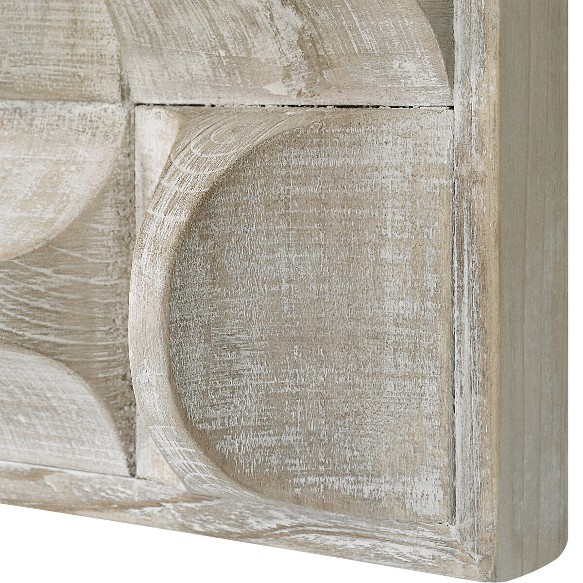 Pickford Distressed Natural Wash with Ivory Highlights Wood Wall Decor