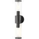 Banca 2 Light 19 inch Black Chrome ADA Vanity Sconce Wall Light