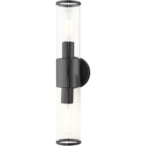 Banca 2 Light 19 inch Black Chrome ADA Vanity Sconce Wall Light
