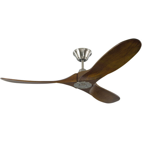Maverick 52 inch Brushed Steel with Dark Walnut Blades Ceiling Fan