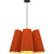 Julieta 1 Light 27.5 inch Black Pendant Ceiling Light in Terracotta/Ash, 28 in, WEP Collection