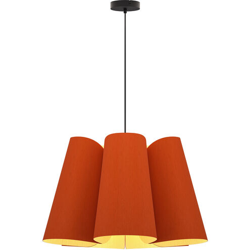 Julieta 1 Light 27.5 inch Black Pendant Ceiling Light in Terracotta/Ash, 28 in, WEP Collection