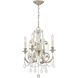 Regis 4 Light 17.5 inch Olde Silver Chandelier Ceiling Light in Clear Spectra