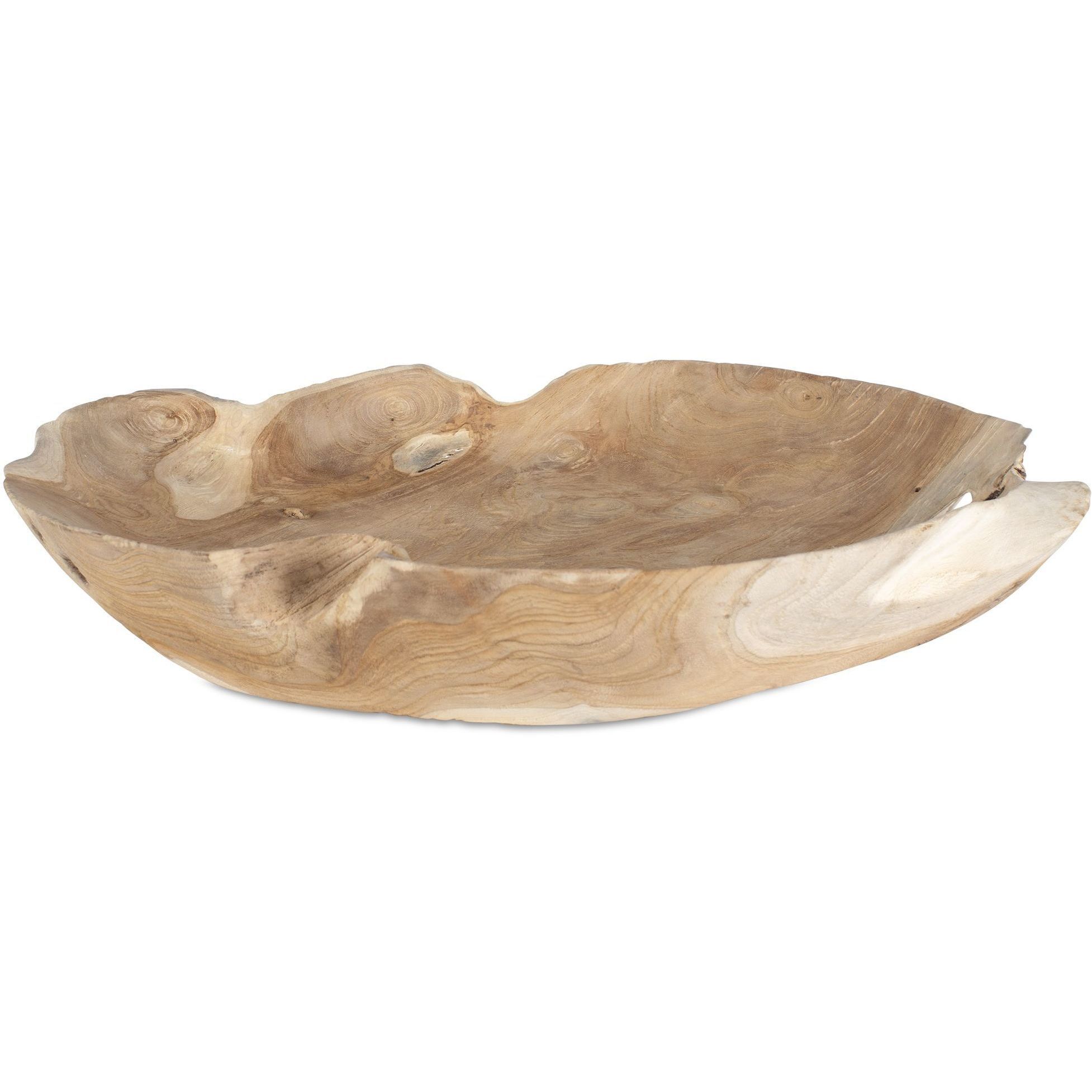 Organic Embrace Bleached Suar Wood Outdoor Bowl