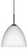 Sasha II LED Bronze Pendant Ceiling Light in Opal Matte Glass