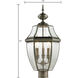 Ashford 3 Light 23 inch Antique Nickel Outdoor Post Light