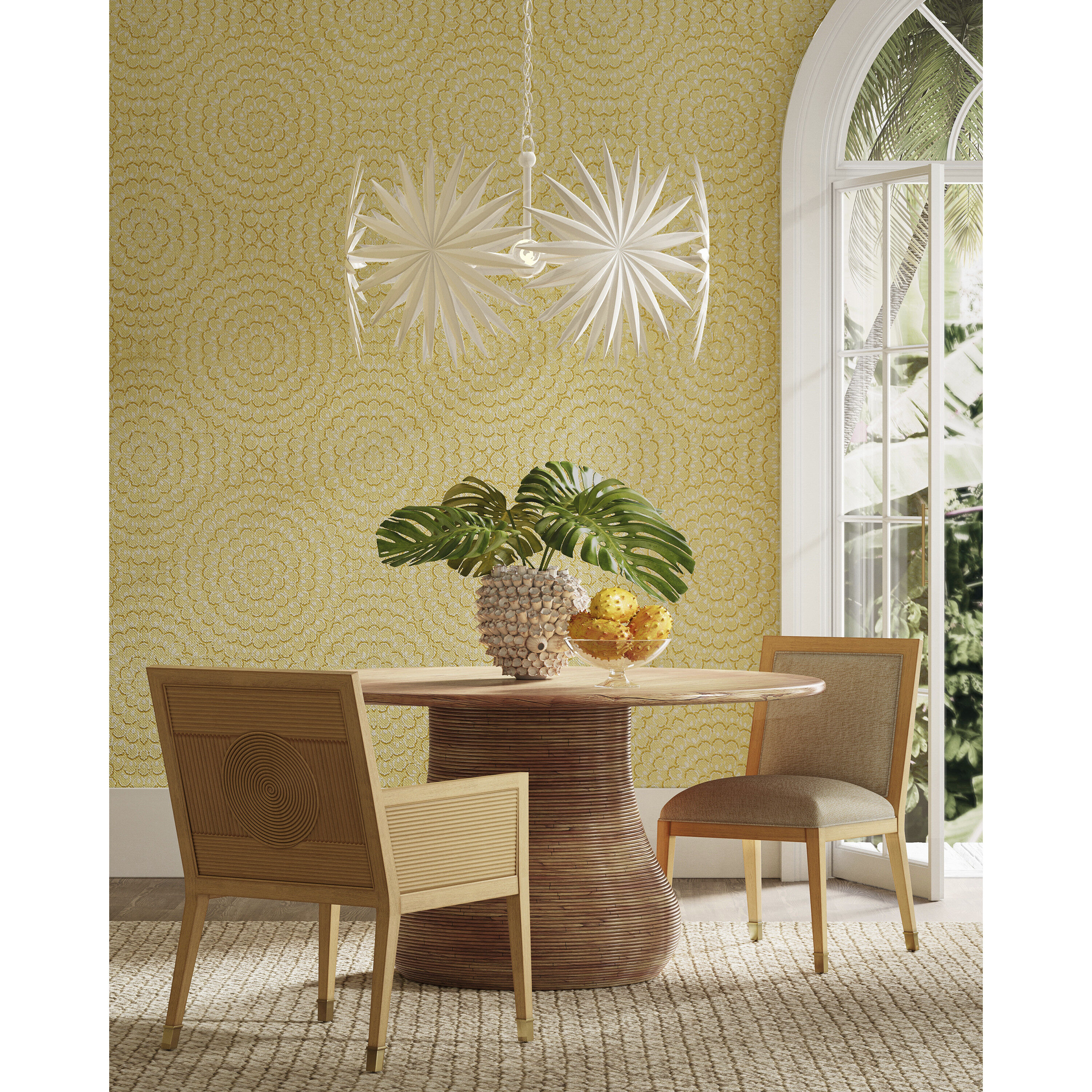 Santos Sea Sand/UV Liller Malt/Satin Brass Armchair