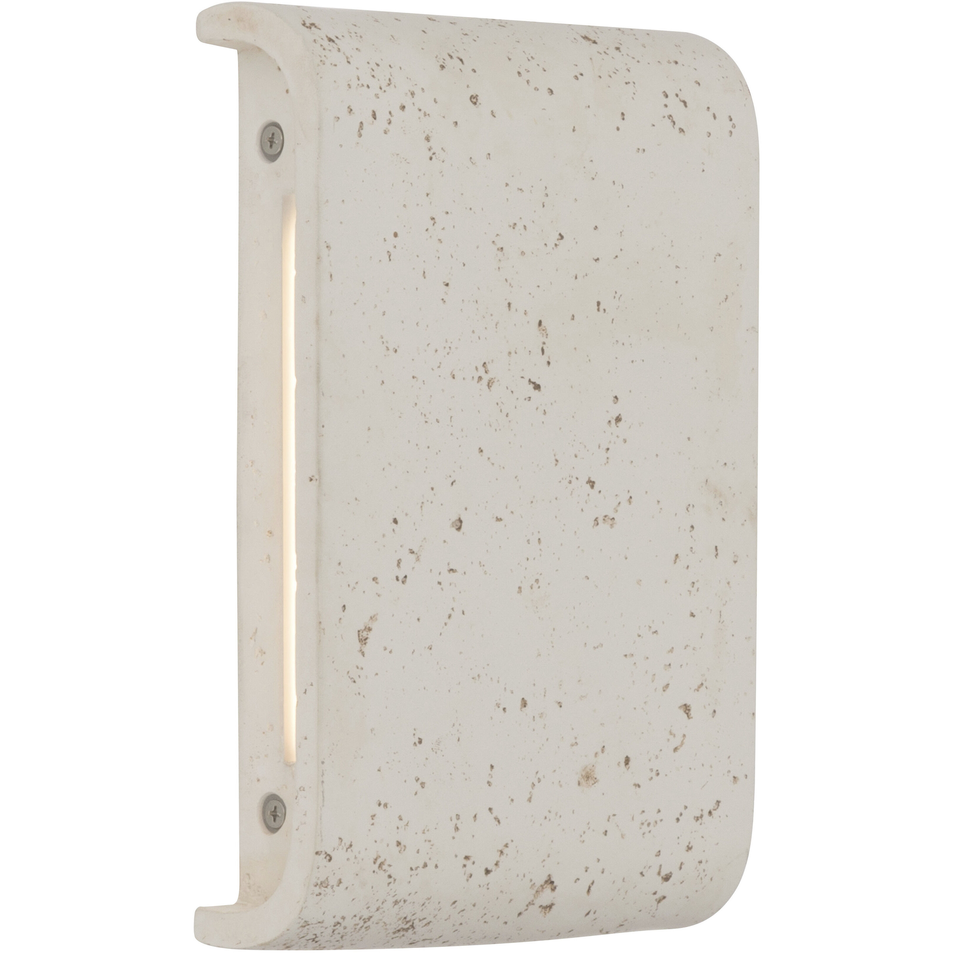 Stela 1 Light 6.25 inch White Travertine Outdoor Wall Light
