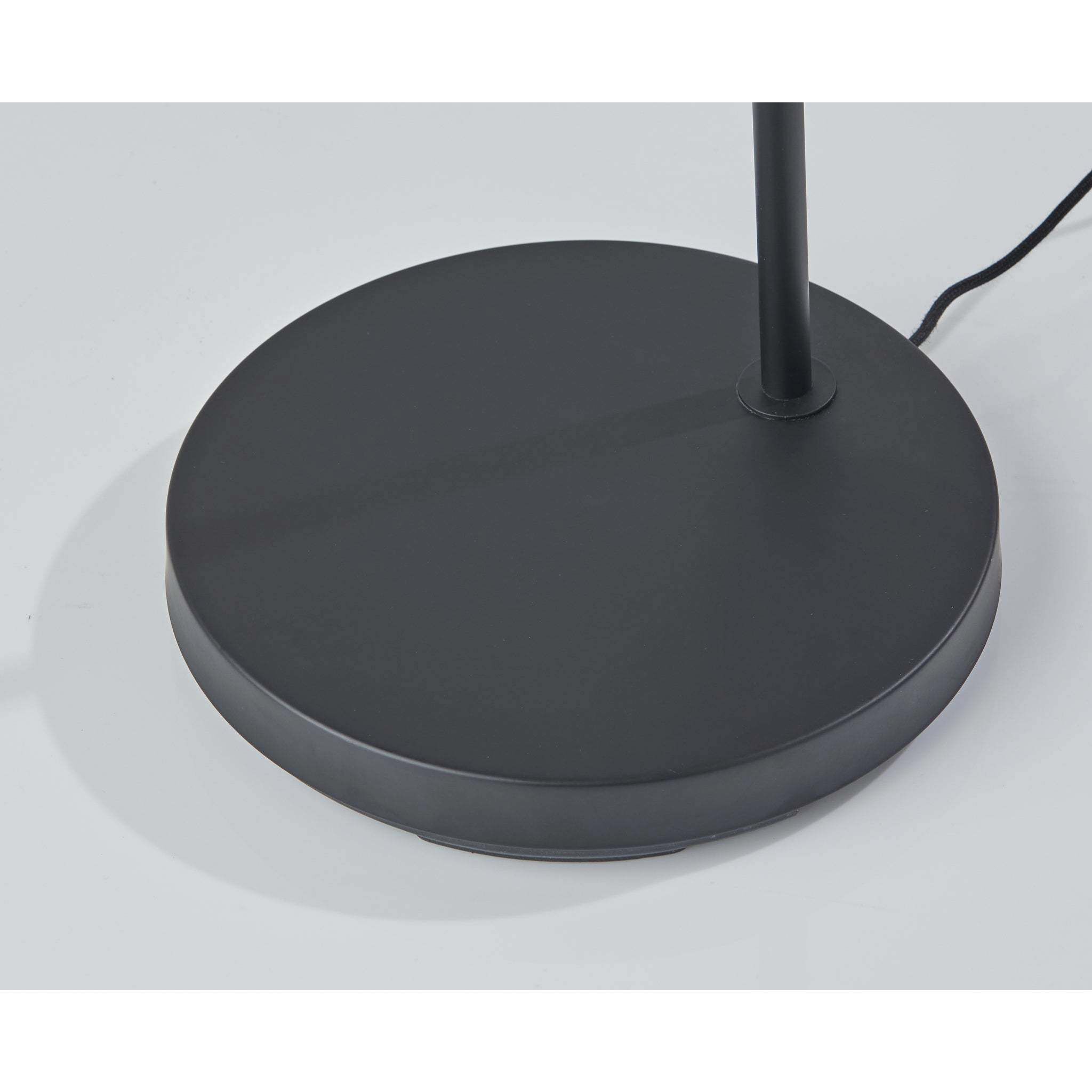 Roman 55 inch 10.00 watt Black / Natural Wood Floor Lamp Portable Light