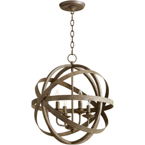 Gladwin 4 Light 18 inch Distressed Zinc Pendant Ceiling Light