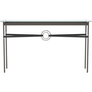 Equus 54 X 14 inch Dark Smoke and Dark Smoke Console Table in Leather Black
