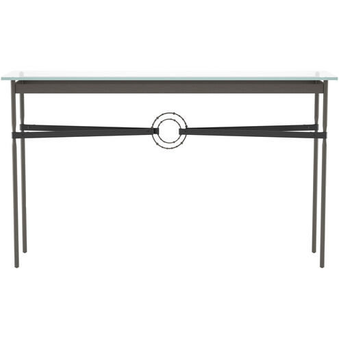 Equus 54 X 14 inch Dark Smoke and Dark Smoke Console Table in Leather Black