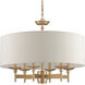 Bering 7 Light 28 inch Antique Brass Chandelier Ceiling Light