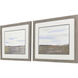 Distant Valley Green and Beige and Gray and Blue Framed Art