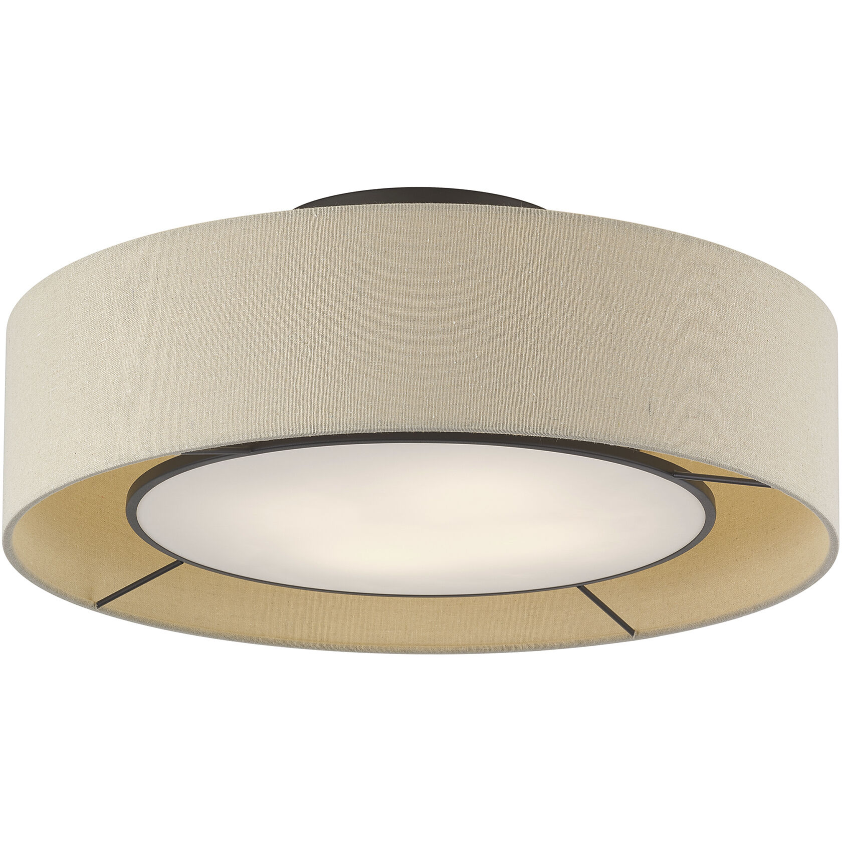 Ellsworth 4 Light 21 inch Bronze Semi Flush Mount Ceiling Light, Large