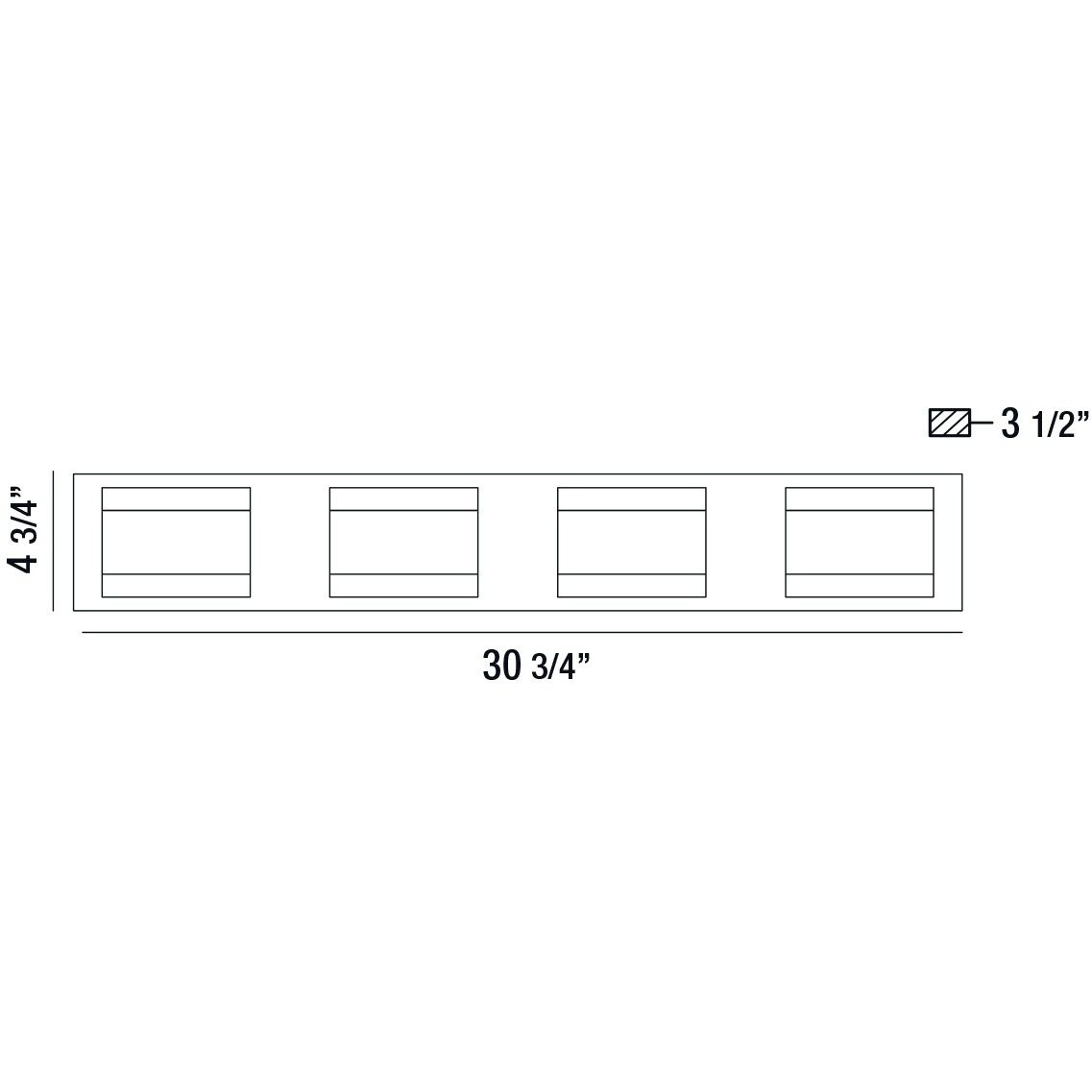 Nelson LED 31 inch Chrome Vanity Light Wall Light