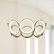 Oros LED 24 inch Antique Brass Chandelier Ceiling Light