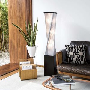Torque 54 inch 40.00 watt Silver and Espresso Floor Lamp Portable Light