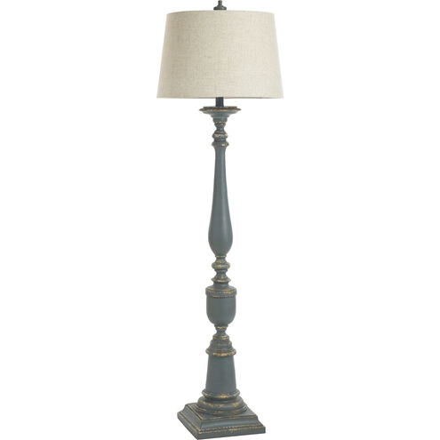 Bourgault 64 inch 150.00 watt Sage and Distressing with Heathered Oatmeal Floor Lamp Portable Light