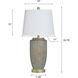 Raffine 33.75 inch 100 watt Raffine Gold and Grey and White Table Lamp Portable Light