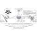 Matthews-Gerbar Italo Ventania 62 inch Brushed Nickel with Mahogany Blades Ceiling Fan, Matthews-Gerbar