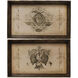Nomita Cream and Brown Tray, Set of 2