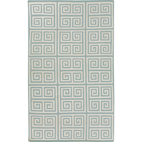 Frontier 36 X 24 inch Aqua, Cream Rug
