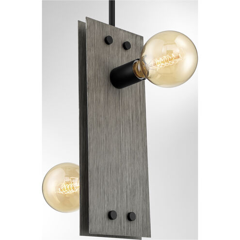 Stella 2 Light 6 inch Driftwood and Black Accents Pendant Ceiling Light